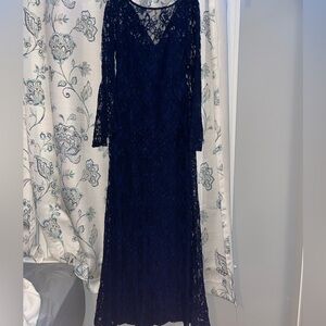 Navy long sleeve lace Ralph Lauren dress